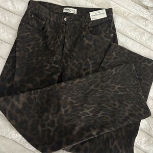 Abercrombie & Fitch Brown Patterned Jeans